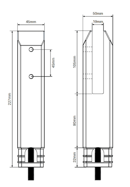 Pool Madrid Spigot - Square Core Drill