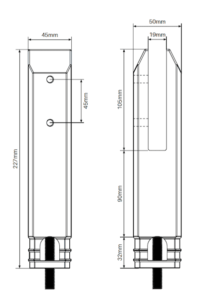 Pool Madrid Spigot - Square Core Drill
