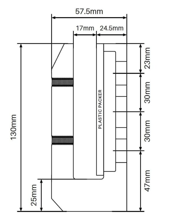 Madrid Spigot - Vertical Wall Mount