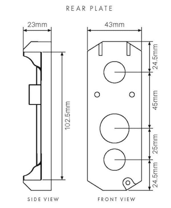 Madrid Spigot - Face Mount Adjustable