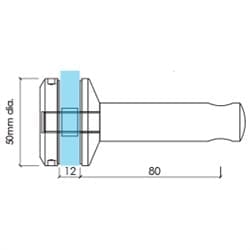 Euro - Horizontal Bracket 50mm