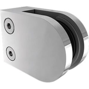 Glass Clamp - D front, flat back clamp