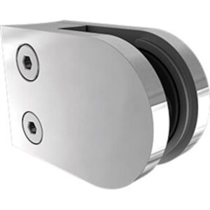 Glass Clamp - D front, round back clamp