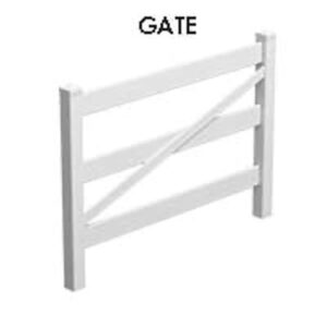 Hamptons Gate Kit - 3 Rail - 1800mm W x 1300mm H