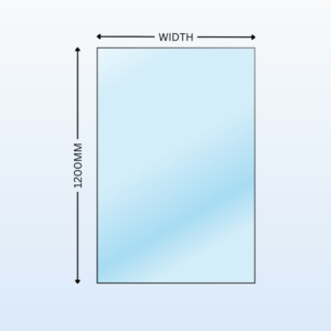 1200mm High Toughened Glass Panel