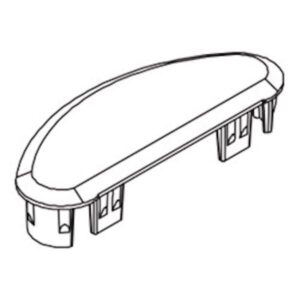 Aus 50mm - END CAP OVAL HNDRL - BLACK