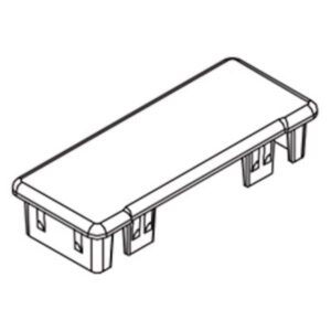 Aus 50mm - END CAP RECT HNDRL - BLACK
