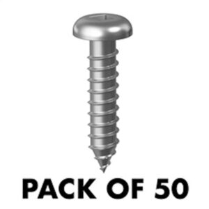 Screw - 12g x 25mm - For Rail -  MILL - 50 Pack