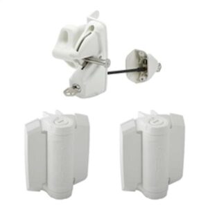 Lokk Latch & Heavy Duty Hinge Kit - WHITE