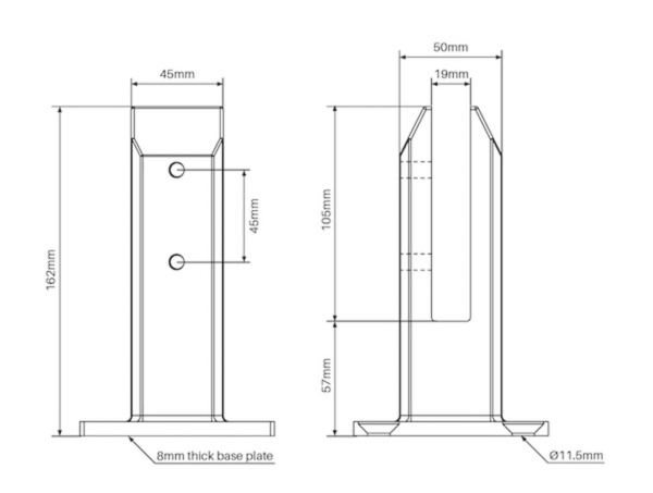 Pool Madrid Spigot - Square  with Base Plate - Image 3