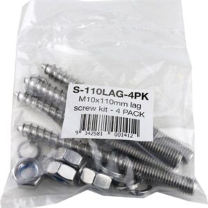 Screw - LAG - M10 x 110mm - 4 Pack