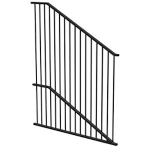 Six Star RAKED PANEL - Flat Top 1450mm W x 1800mm H - BLACK