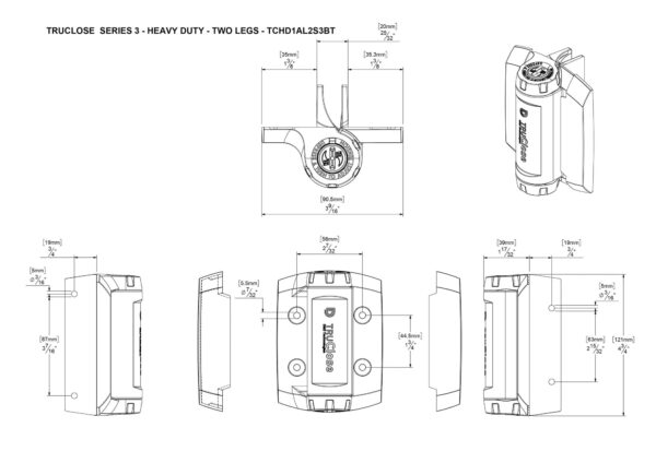 Tru Close - Hinge Set - Heavy Duty - 2 x Legs - Image 4