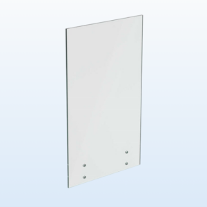 400mm W x 1280mm H X 15mm Standoff Glass