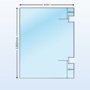 12mm Toughened Glass Polaris Hinge Panel