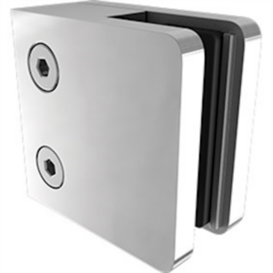 Glass Clamp - Square front, flat back
