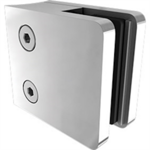 Glass Clamp - Square front, round back clamp